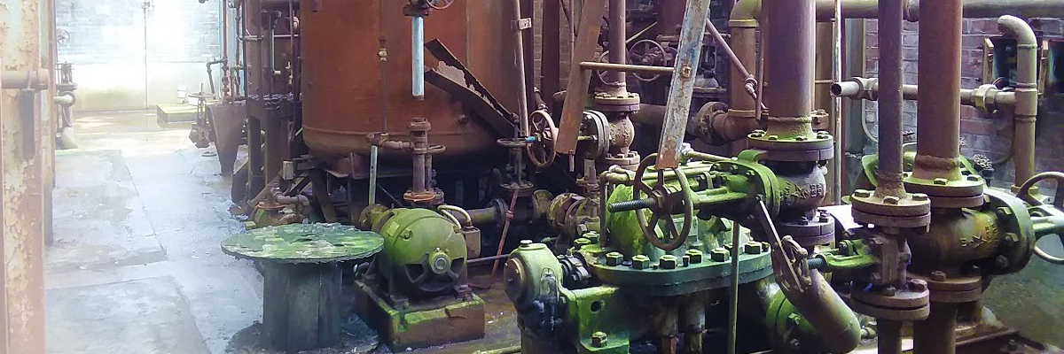 photo of abandonded boiler room equipment